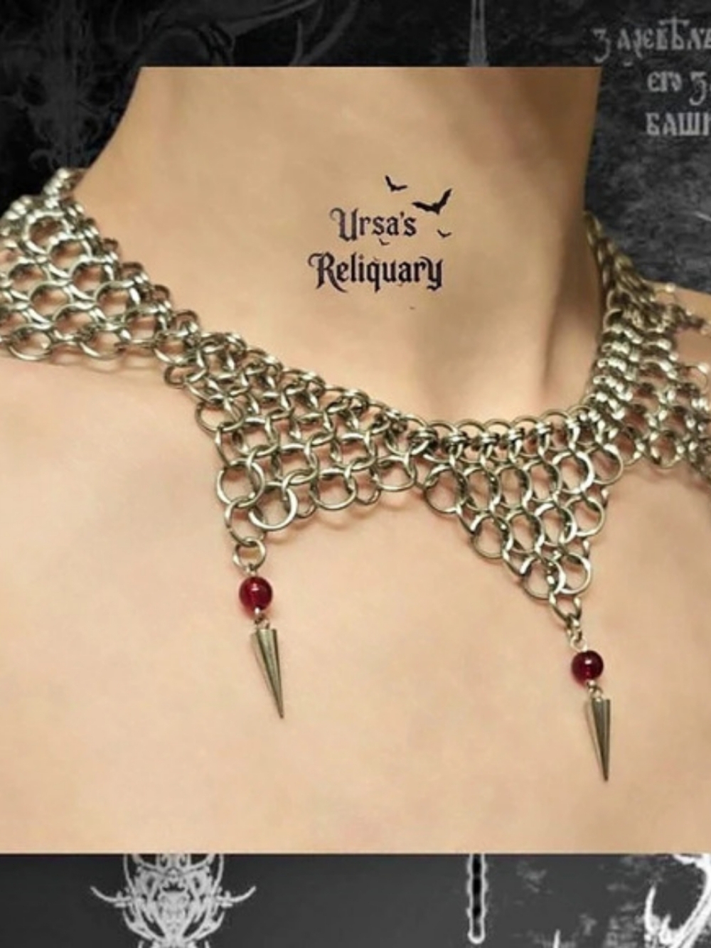 Ursa's Reliquary Chainmail Jester Clown Necklace